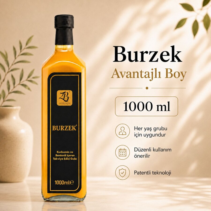 BURZEK - Voedingssupplement met curcumine en bentonietklei - 1000 ml - 1
