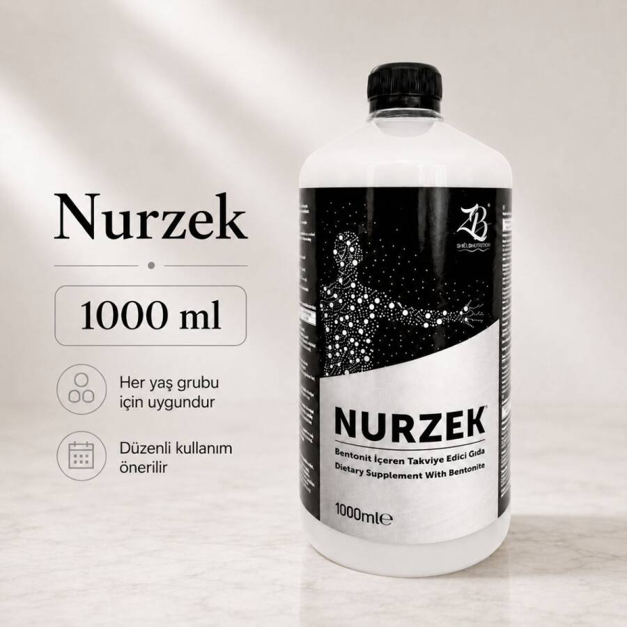 NURZEK - Bentonit Kili İçeren Takviye Edici Gıda 1000 ml - ZB SAĞLIKLI YAŞAM